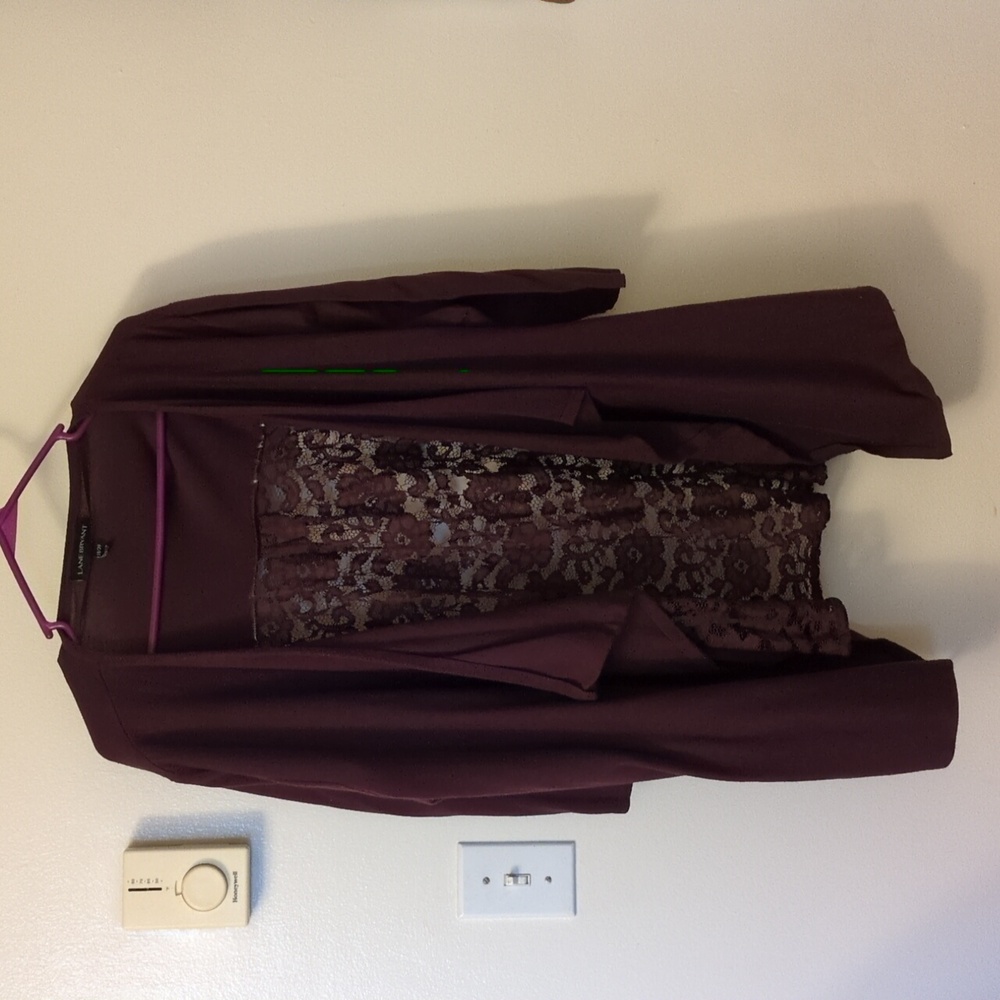 Eggplant Lane Bryant 18/20 Lacy Cardigan